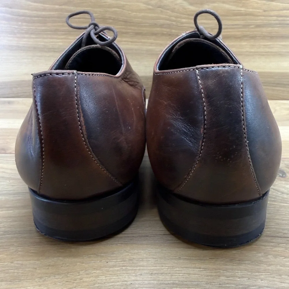 To Boot Brampton Oxfords Mens 11 Brown Leather Formal‎ Wedding Business